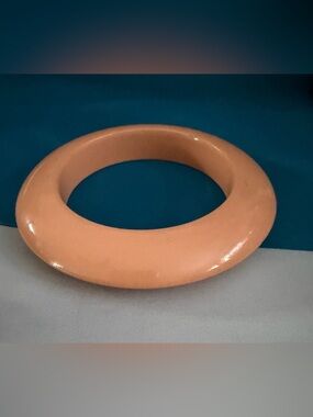 Peach Resin Bangle Bracelet